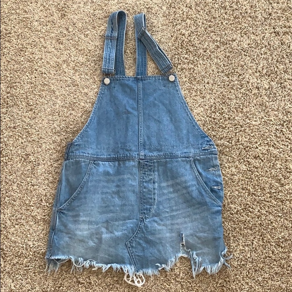 FREE PEOPLE DENIM OVERALLS